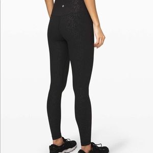 Black Floral Lululemon Leggings